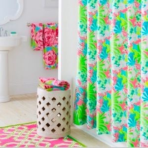 Lilly Pulitzer Checking in Blue Shower Curtain